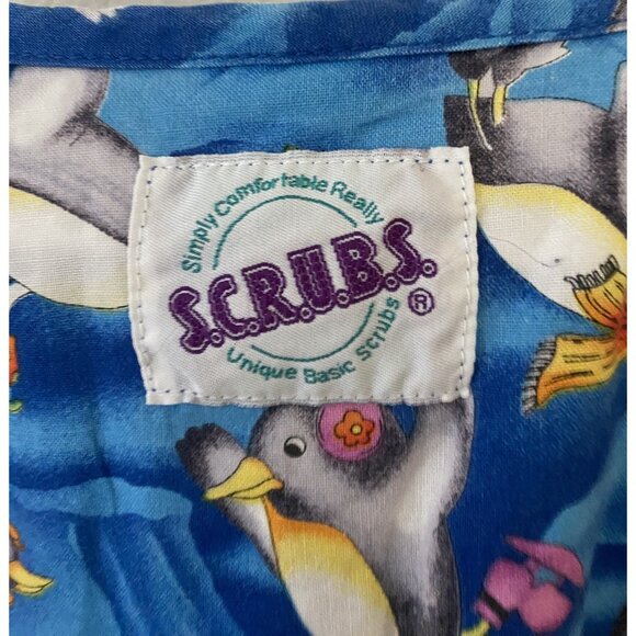 XL S.C.R.U.B.S. 100% Cotton Penguin Top Check Measurements - Picture 5 of 5